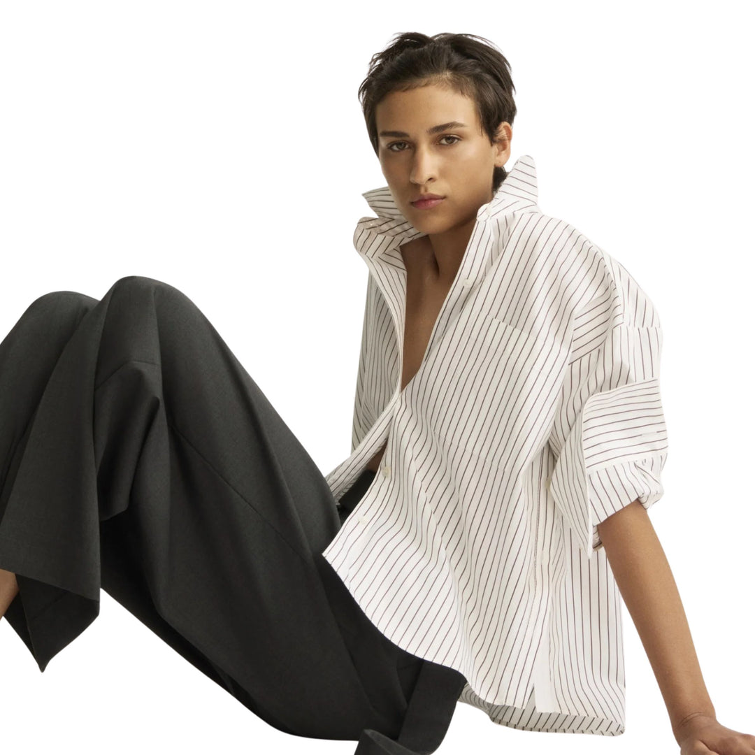 Watts Shirt in Chocolate Stripe