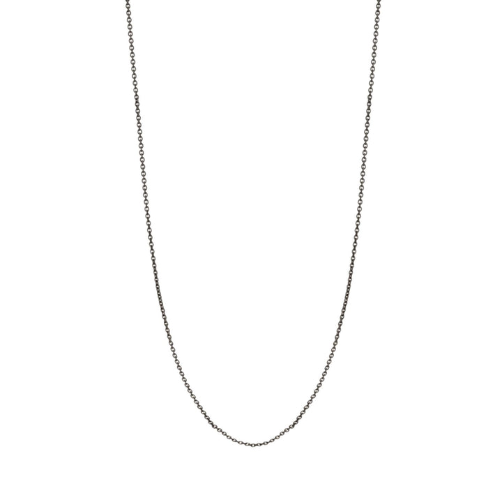 "Frankie" Delicate Black Steel Chain - 17in