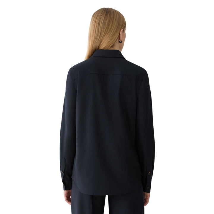 Brushed Wool Flap Pocket Shirt
