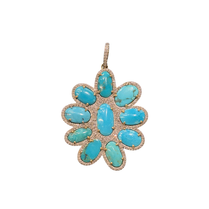 Turquoise/Diamond Pendant