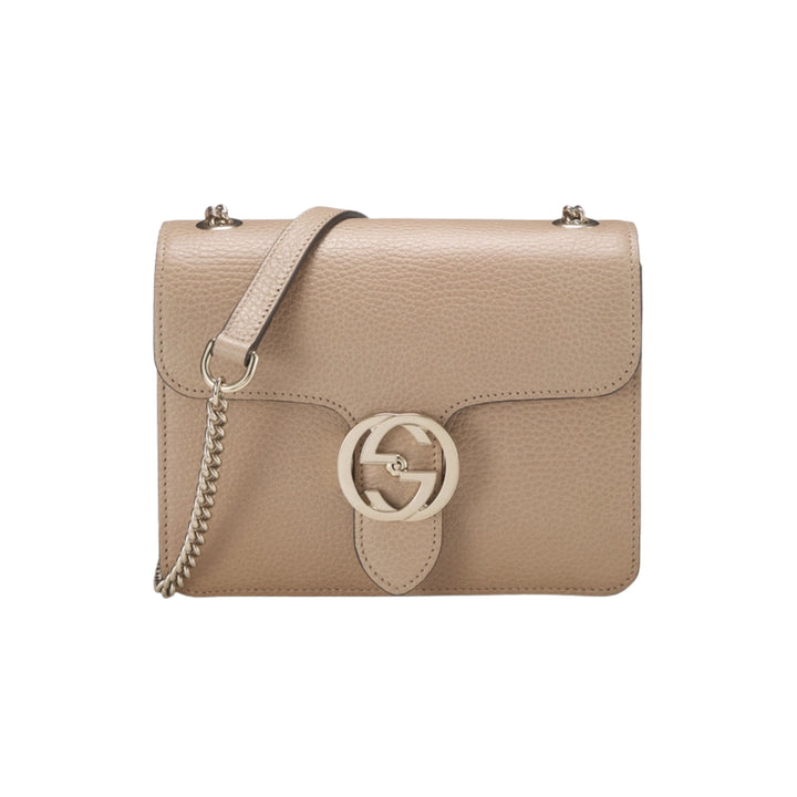 Gucci Interlocking Crossbody Bag in Beige