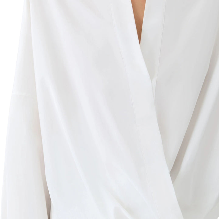 Organic Cotton Poplin Popover Wrap Shirt
