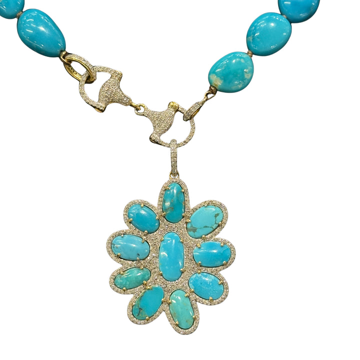 Turquoise/Diamond Pendant