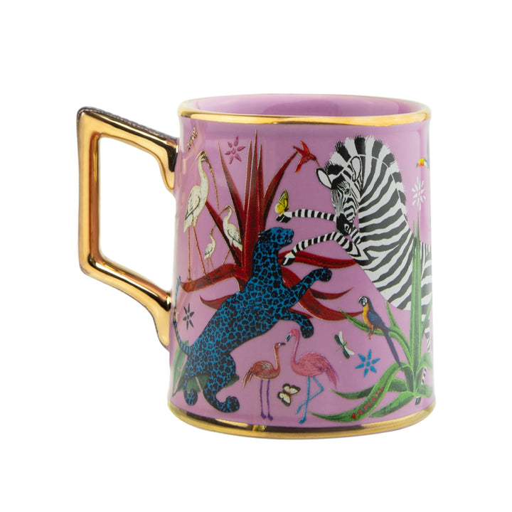 Ceramic Jungle Pink Tazza