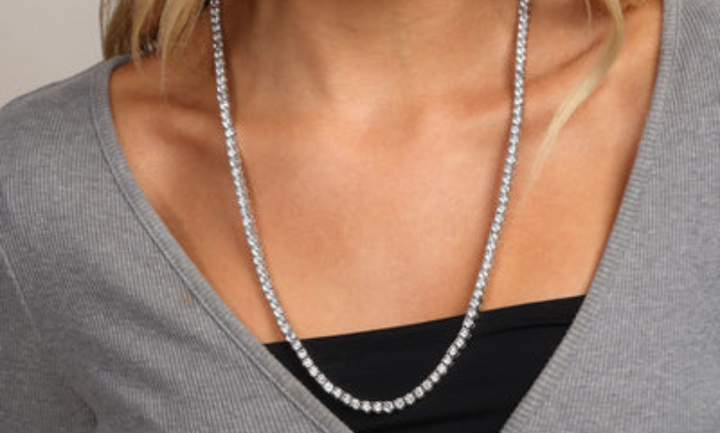 Baby Heiress Necklace - Silver/White