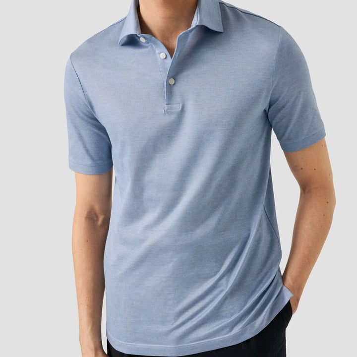 Jacquard Polo Shirt in Blue