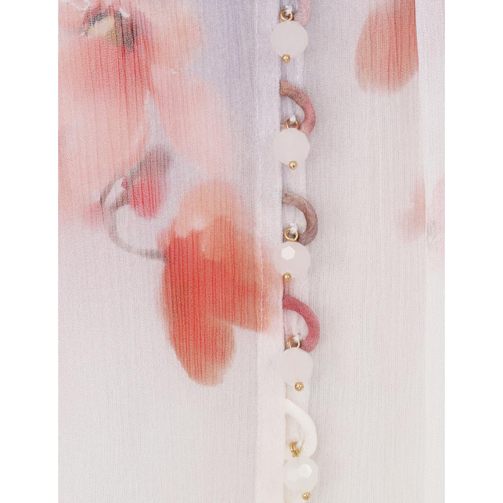 CRUSH SMOCK BLOUSE - SCARLET FLORAL