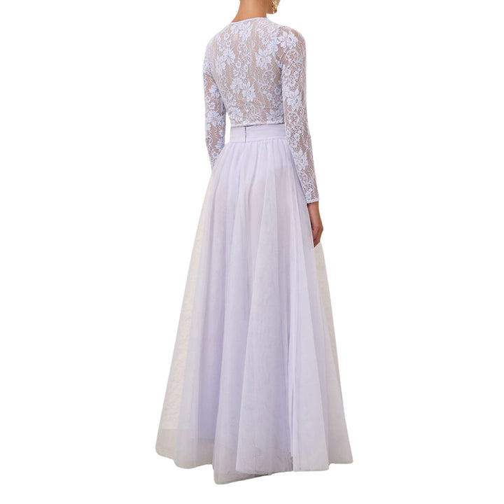 TULLE MAXI SKIRT - Light Blue