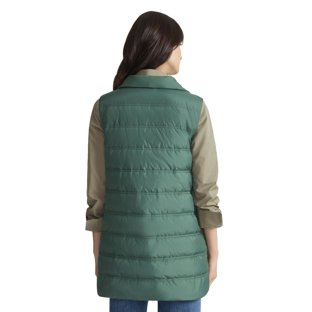 Reversible Shawl Collar Down Vest - Ivy Vine - S