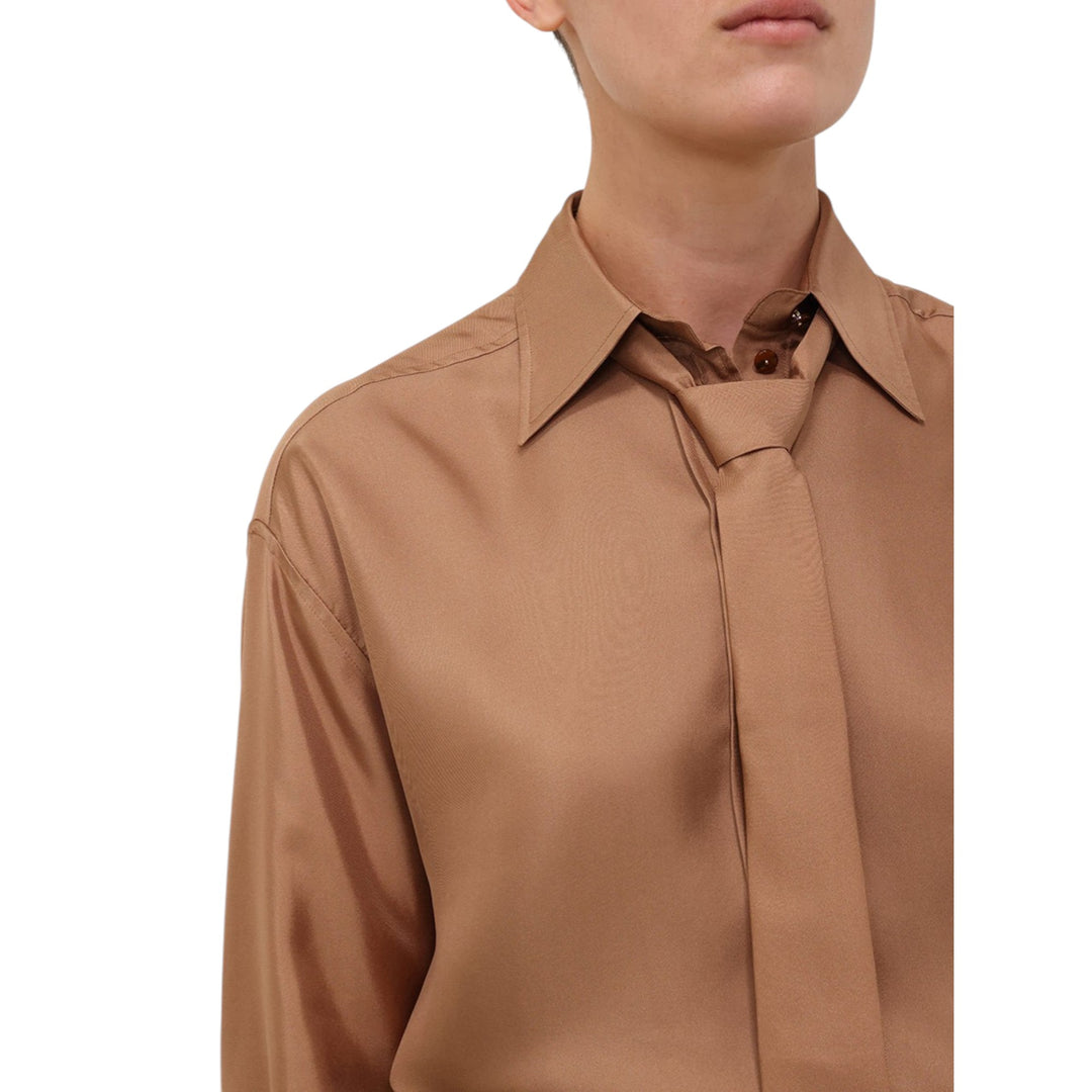 Relaxed Tie Shirt in Biscuit