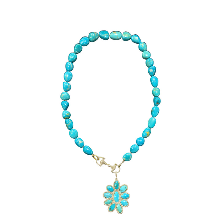 Turquoise/Diamond Pendant