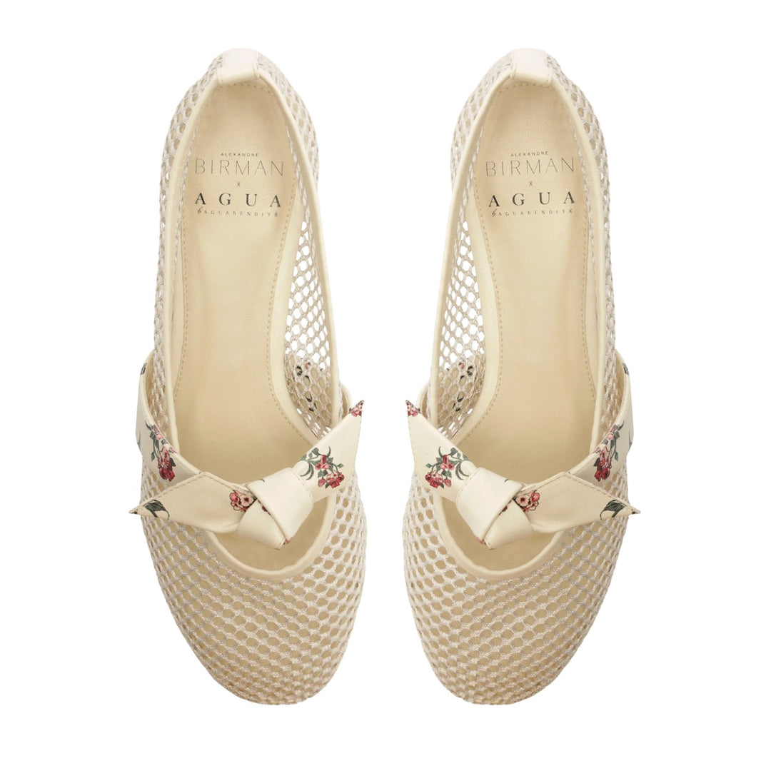 Clarita Ballerina Mesh Flat in Quebrada