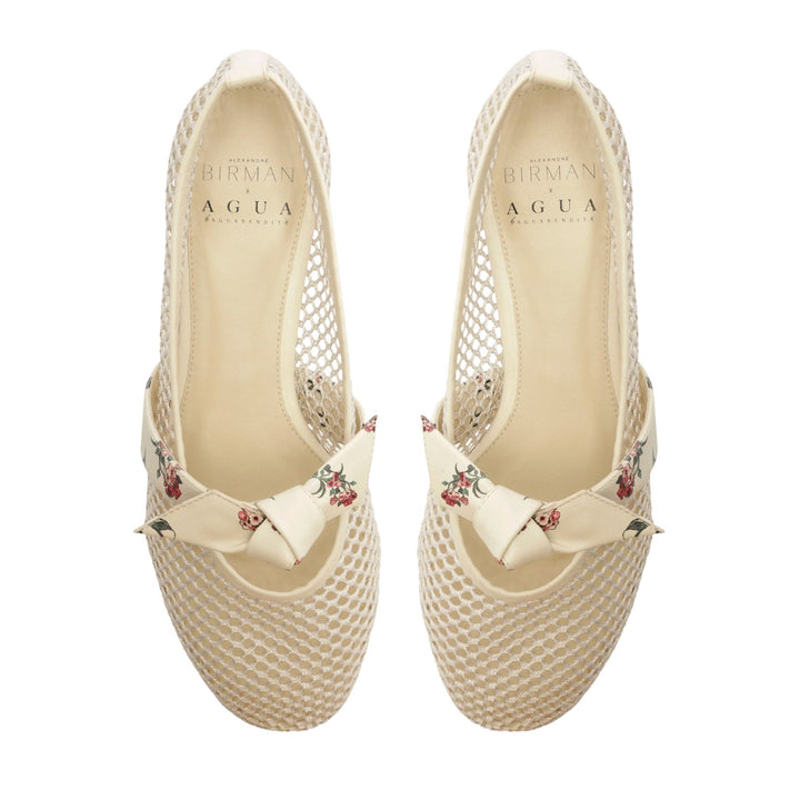 Clarita Ballerina Mesh Flat in Quebrada