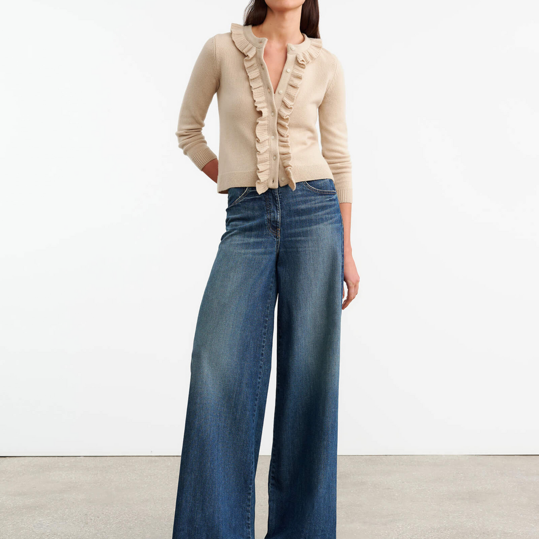 NEAVE CASHMERE CARDIGAN - Taupe
