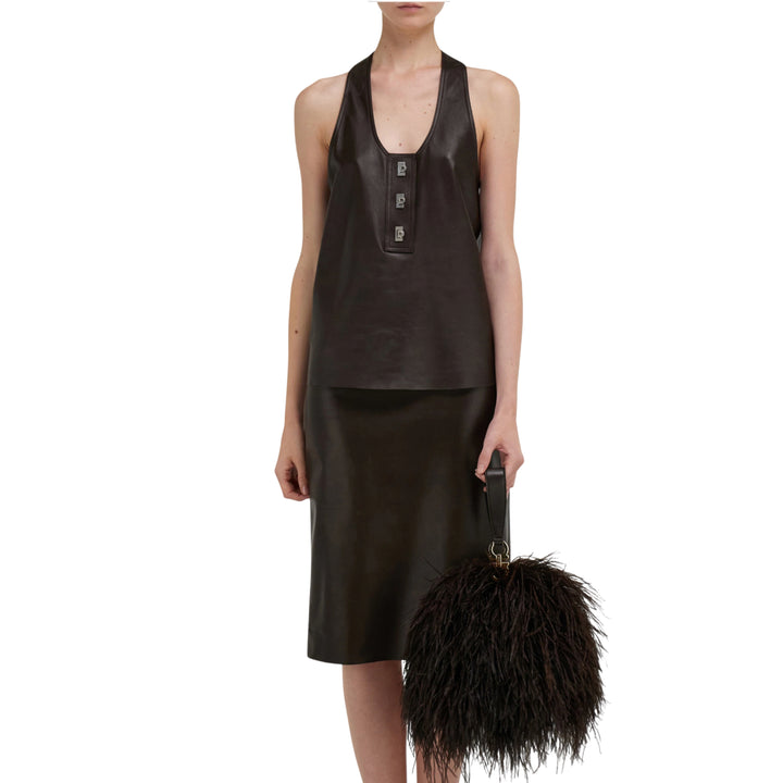 Feather Mini Bag in Testa di Moro