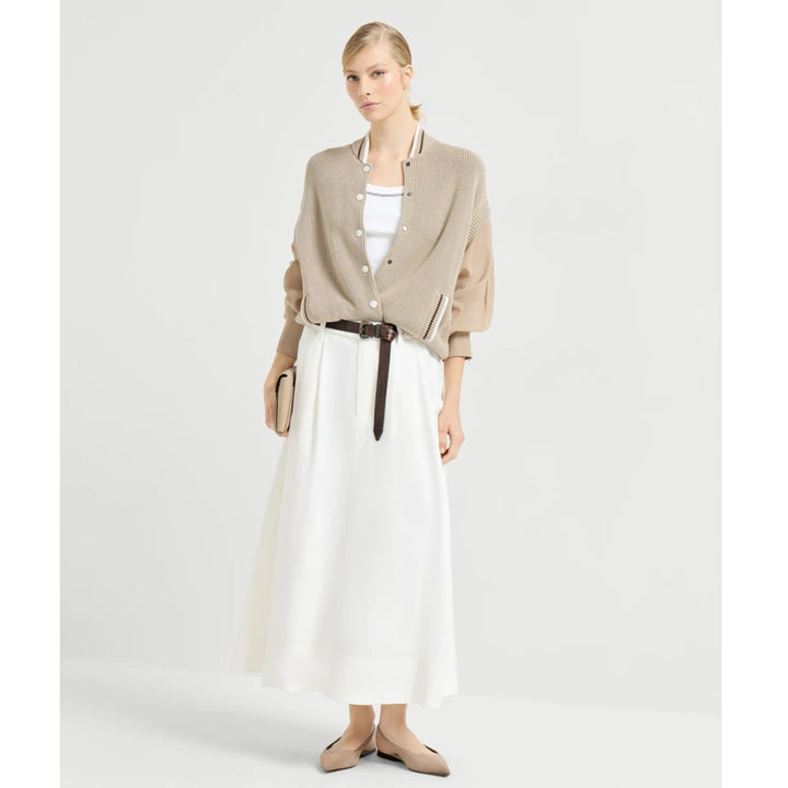 Cotton Organza and Knit Mixed Media Jacket