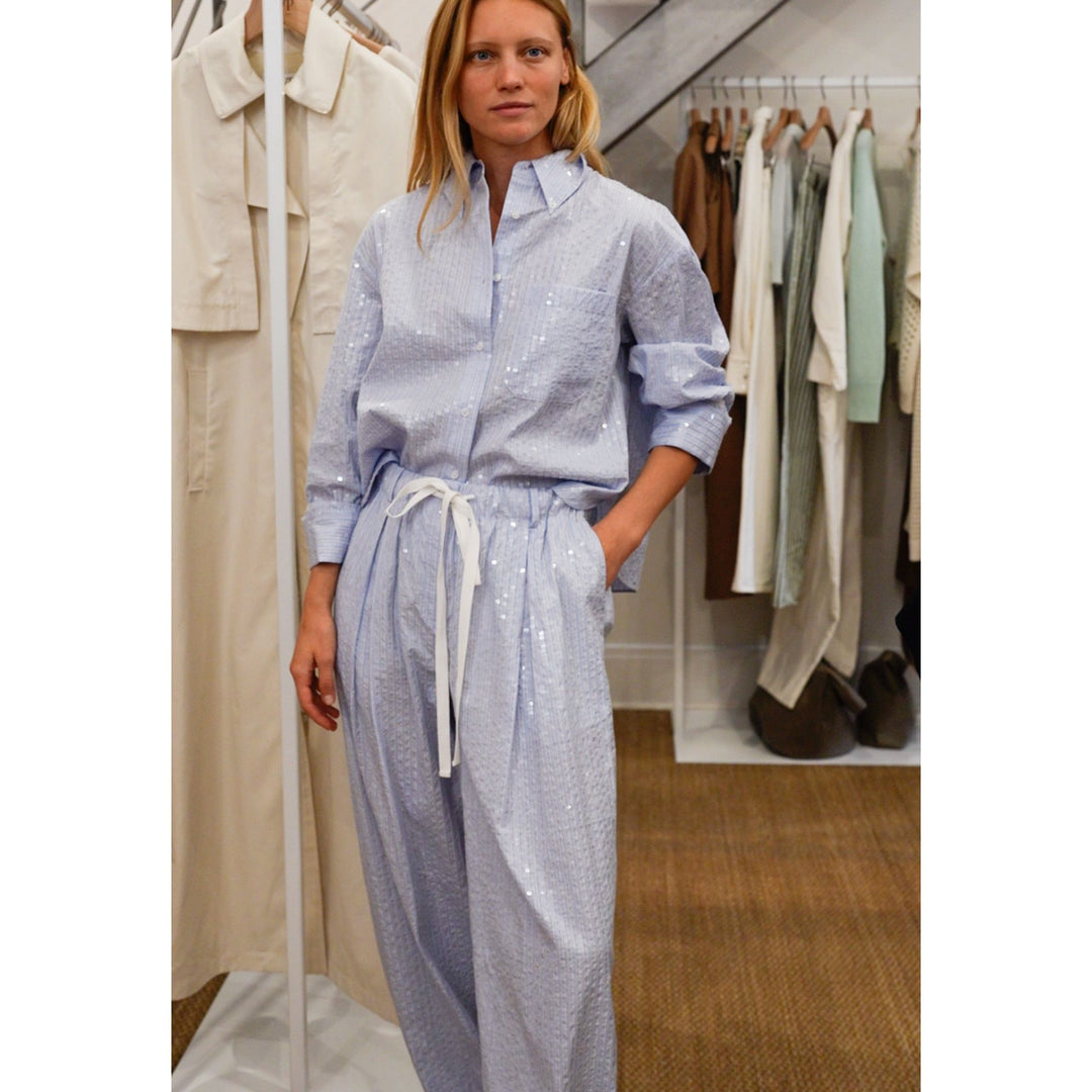 PJ Pant in Sequin Stripe