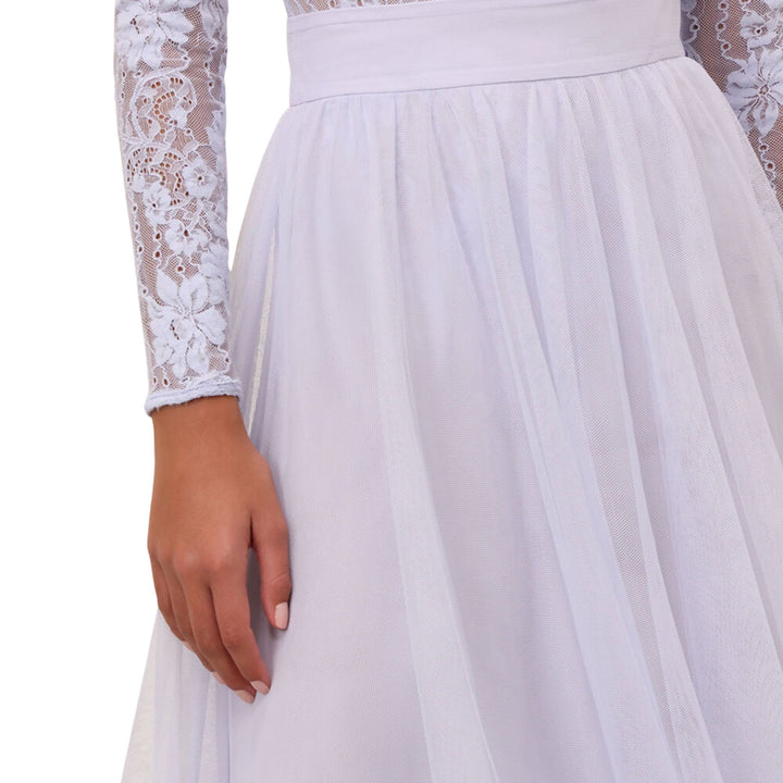 TULLE MAXI SKIRT - Light Blue