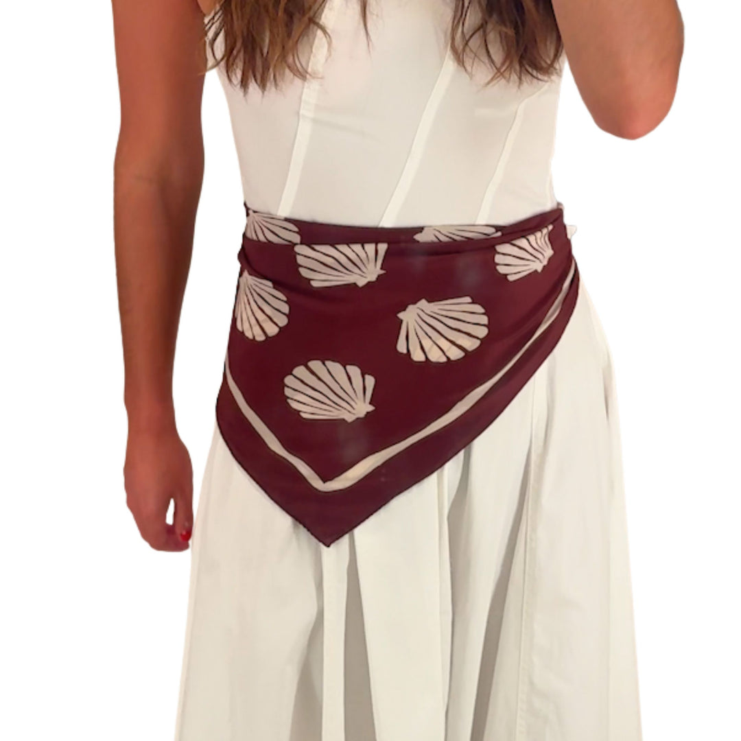 Marea Scarf Large in Sangria