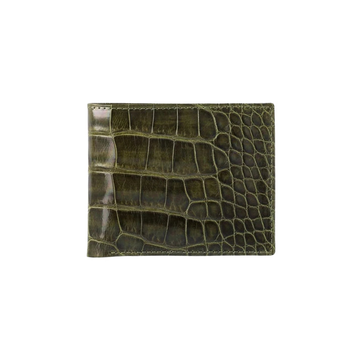 Classic Wallet No. 101 in Olive Crocodile