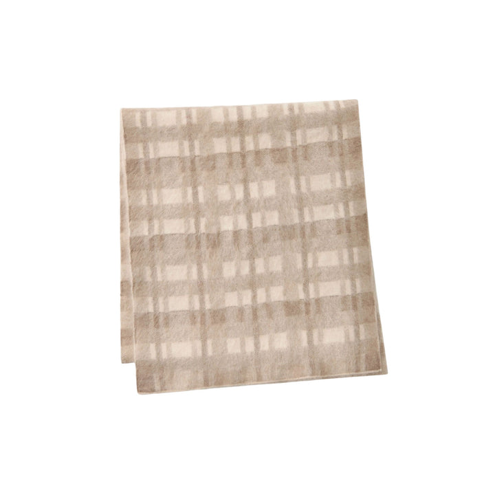 Glen Plaid Jacquard Brushed Cashmere Scarf