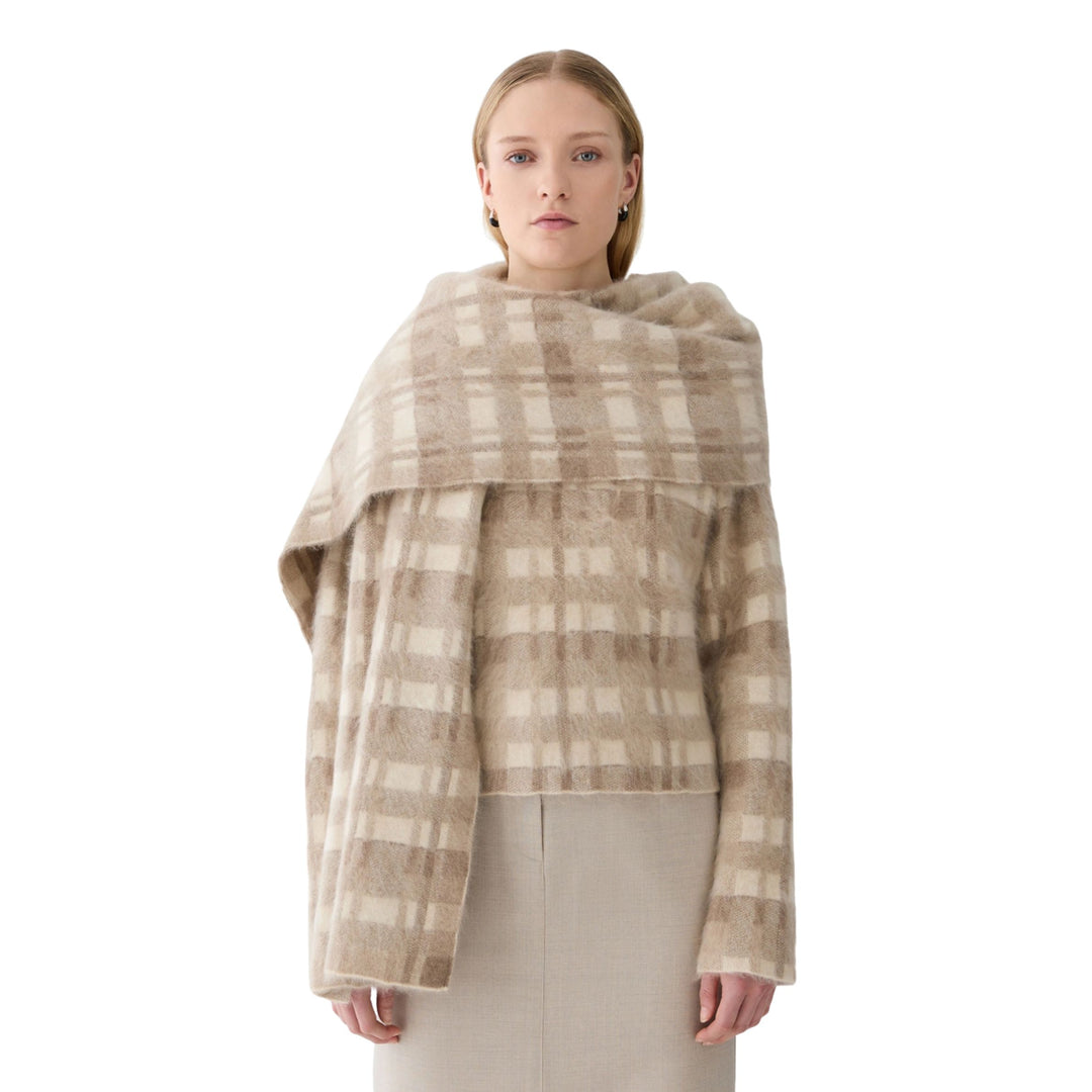 Glen Plaid Jacquard Brushed Cashmere Scarf