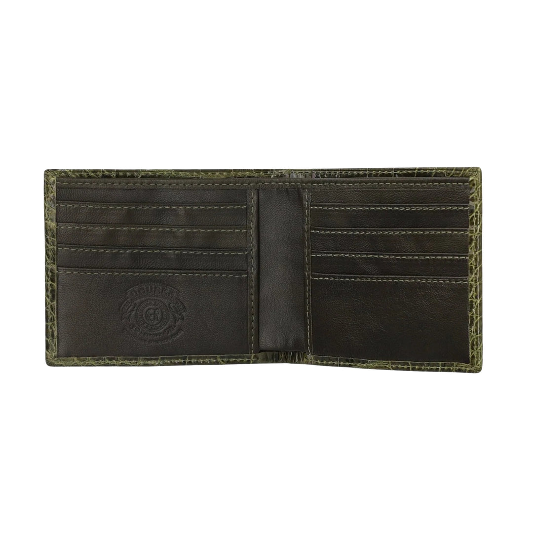 Classic Wallet No. 101 in Olive Crocodile