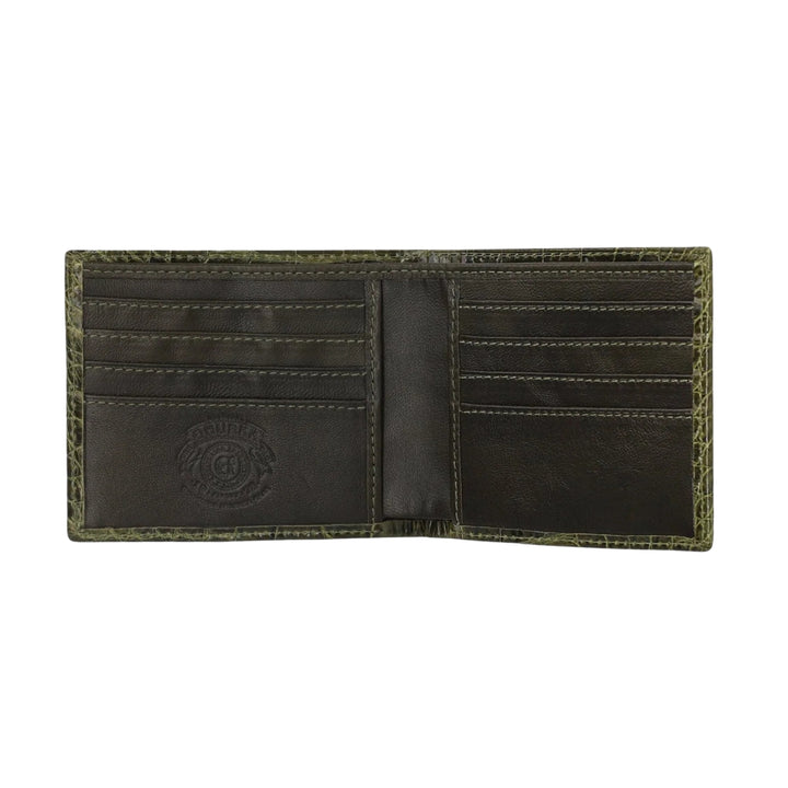 Classic Wallet No. 101 in Olive Crocodile