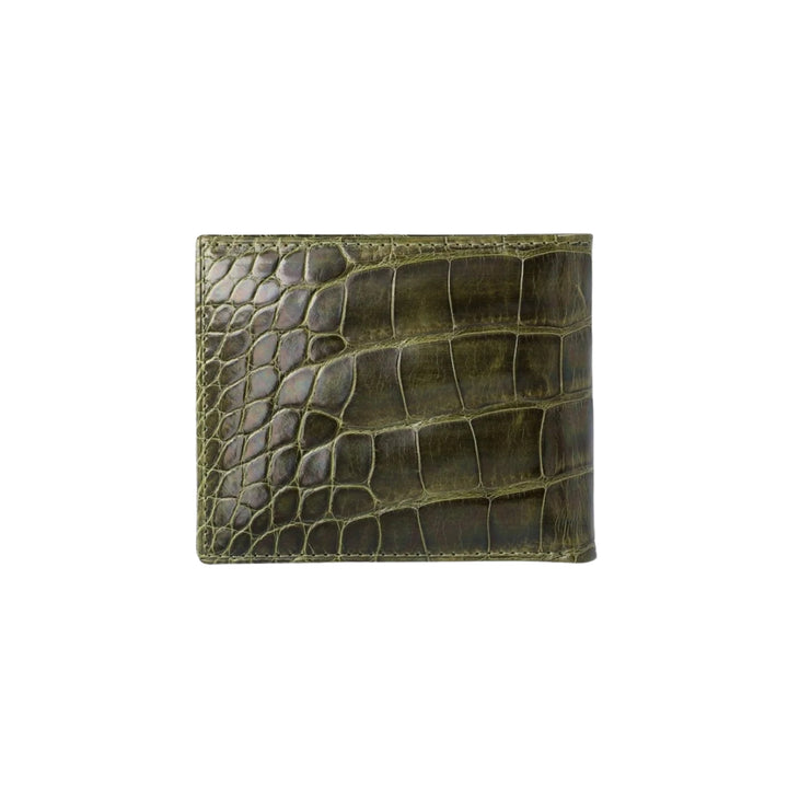 Classic Wallet No. 101 in Olive Crocodile