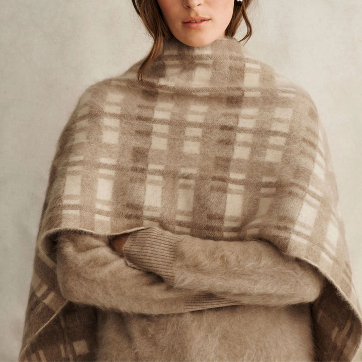 Glen Plaid Jacquard Brushed Cashmere Scarf
