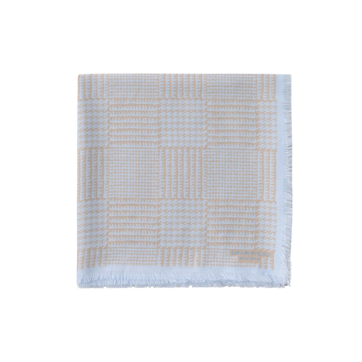 Glen Plaid Print Cashmere-Silk Scarf