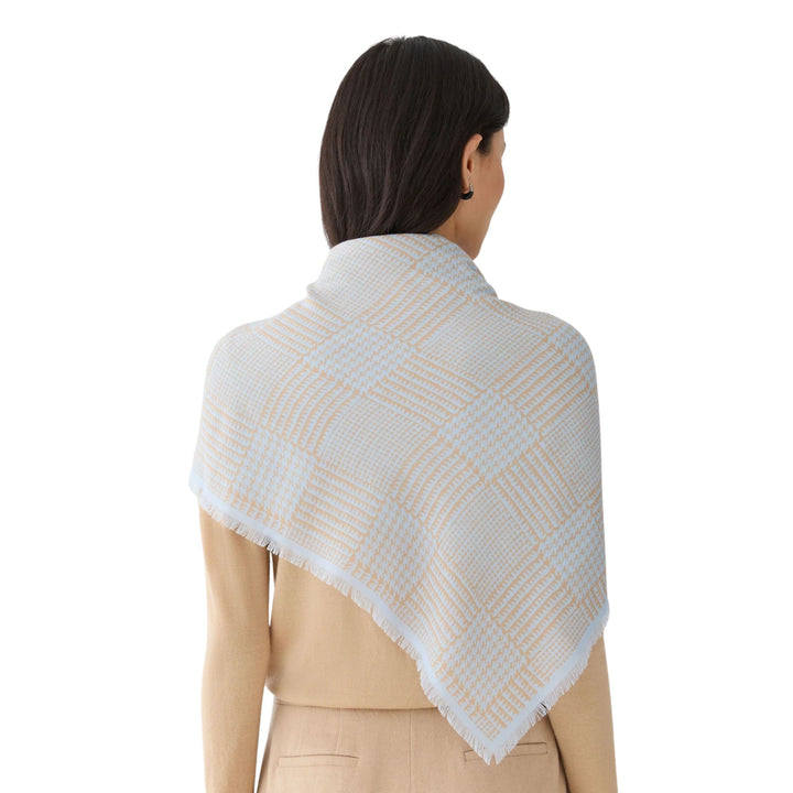 Glen Plaid Print Cashmere-Silk Scarf