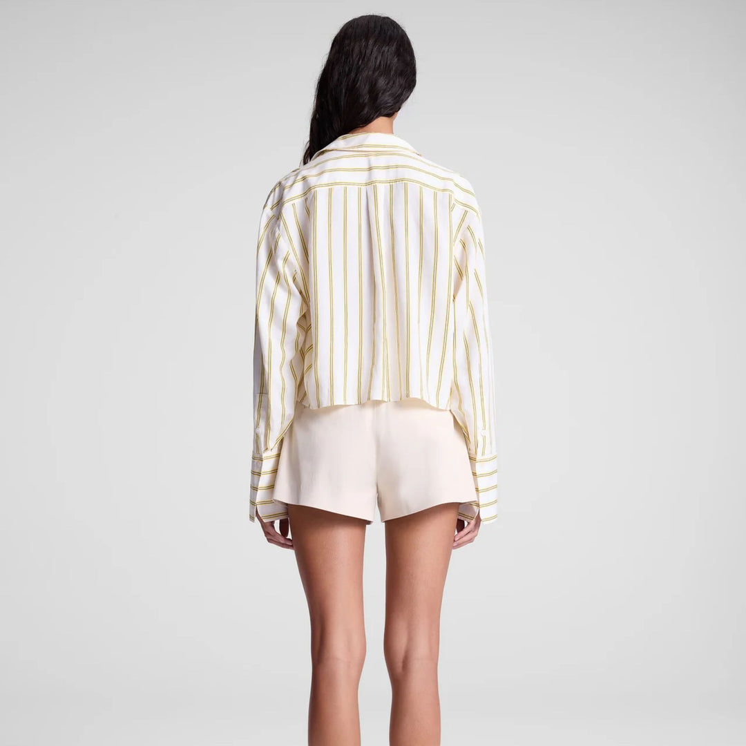 Maude Cropped Silk Shirt