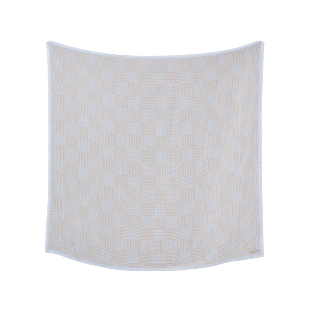 Glen Plaid Print Cashmere-Silk Scarf