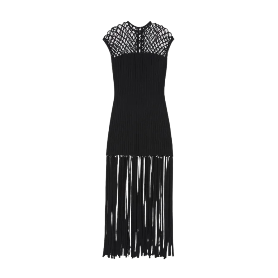 Hand Macrame & Knotted Fringe Tunic