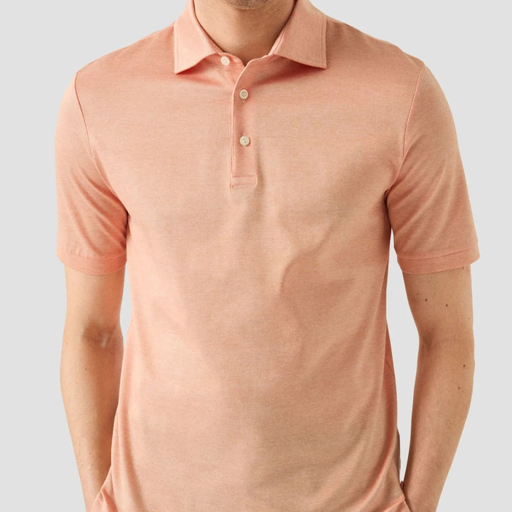 Jacquard Polo Shirt in Orange