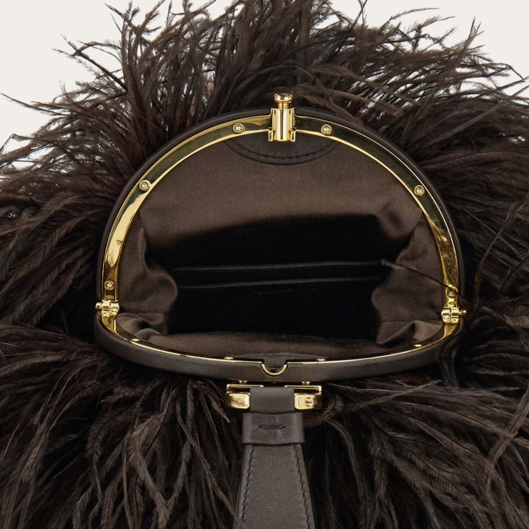 Feather Mini Bag in Testa di Moro