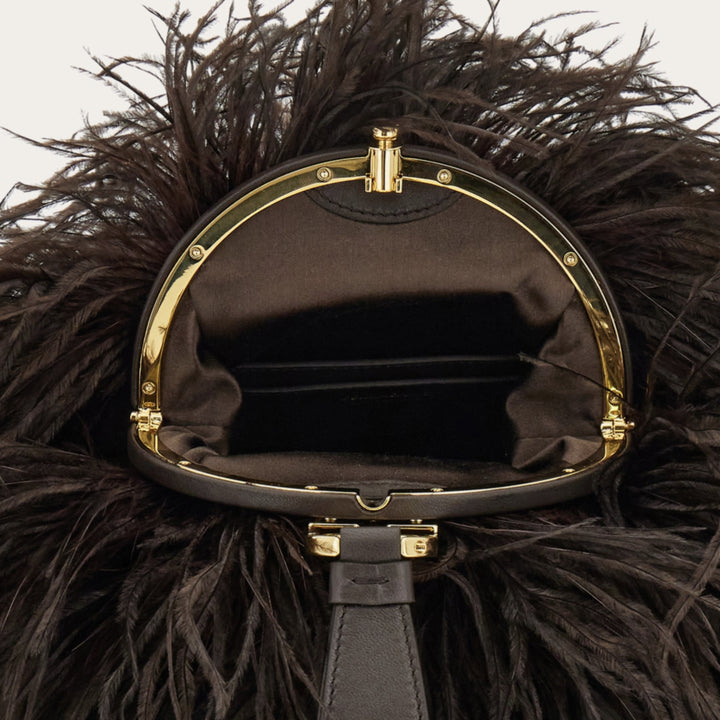 Feather Mini Bag in Testa di Moro