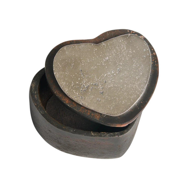 Dos Amores Heart Box with Leather Insert