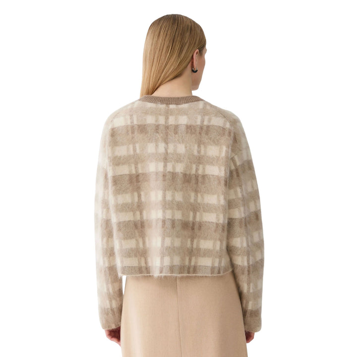 Glen Plaid Jacquard Brushed Cashmere Sweater