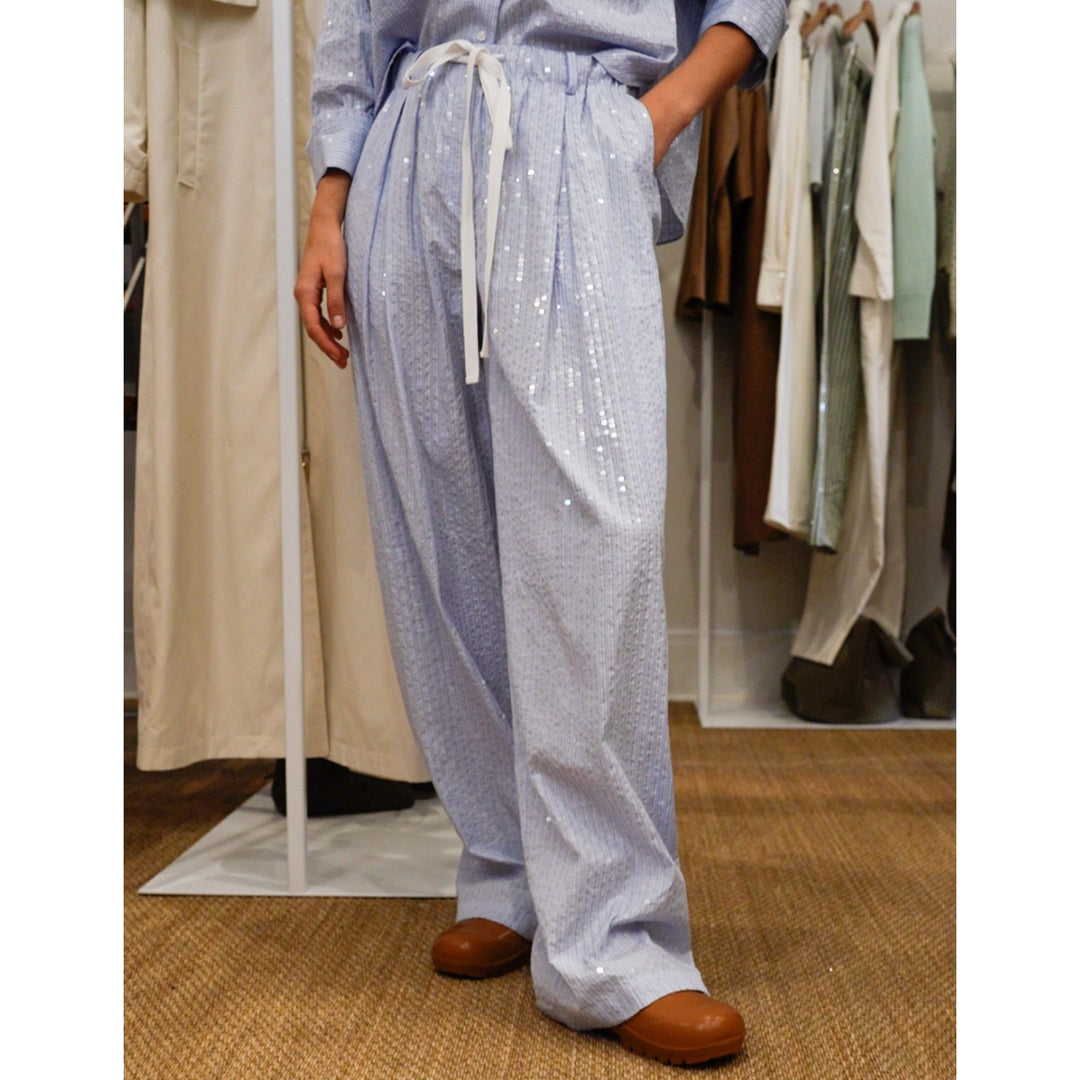 PJ Pant in Sequin Stripe