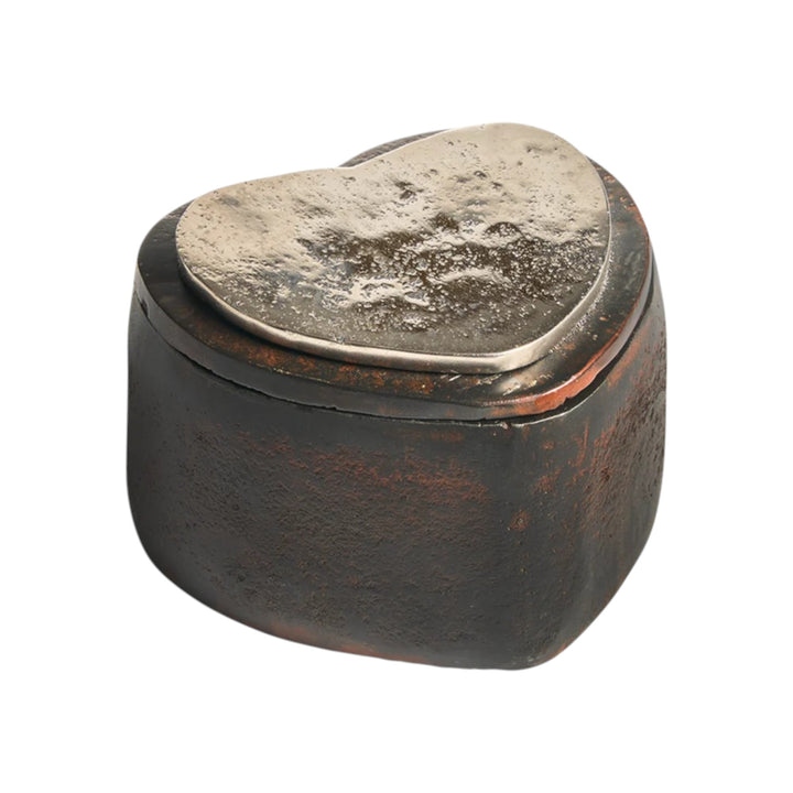 Dos Amores Heart Box with Leather Insert
