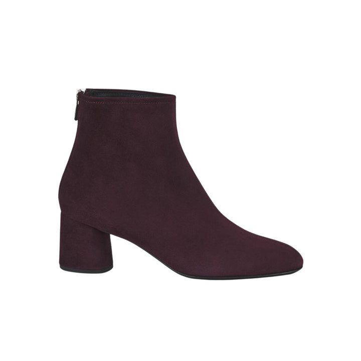 Olga Velour Bootie in Wine