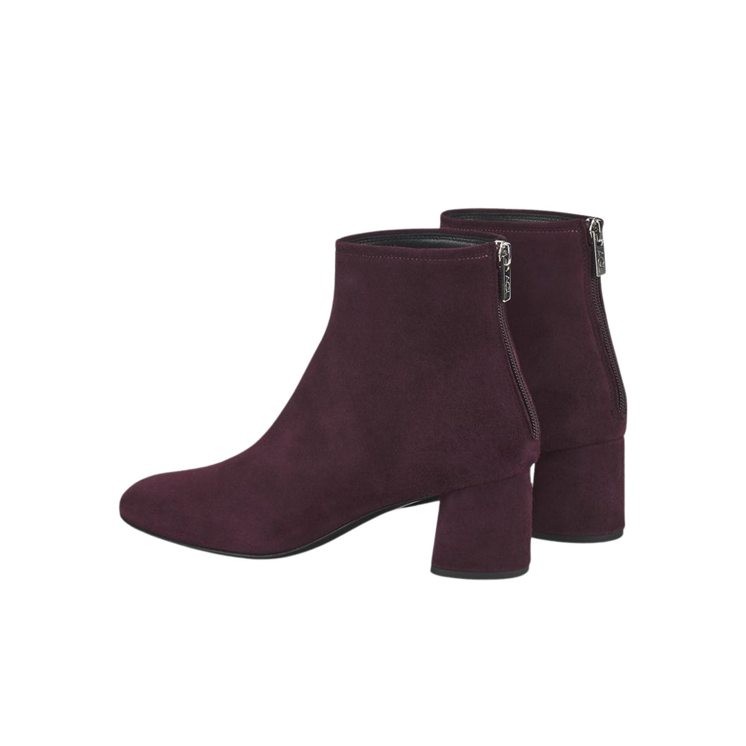 Olga Velour Bootie in Wine