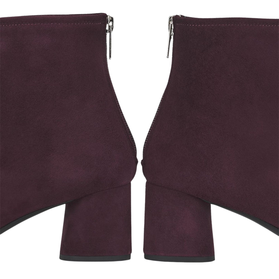 Olga Velour Bootie in Wine