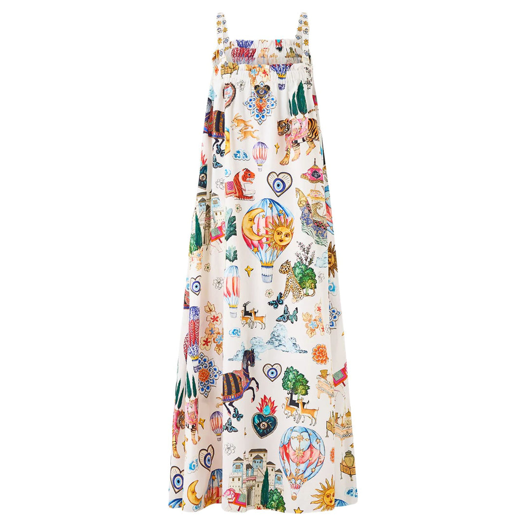 Wide Strap Sundress in Kapadokya kitsch