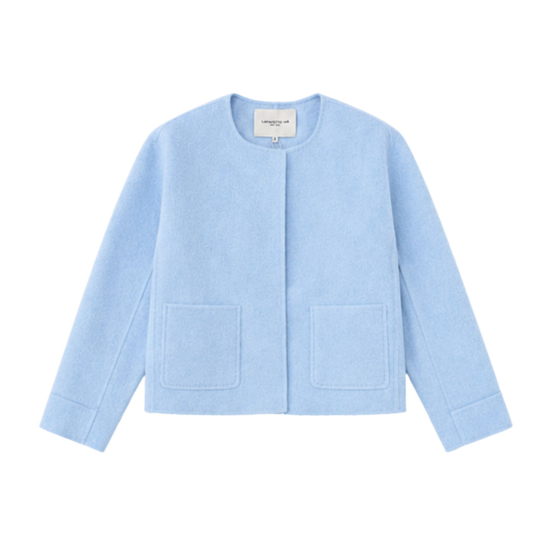 Wool/Cashmere Patch Pocket Short Jacket