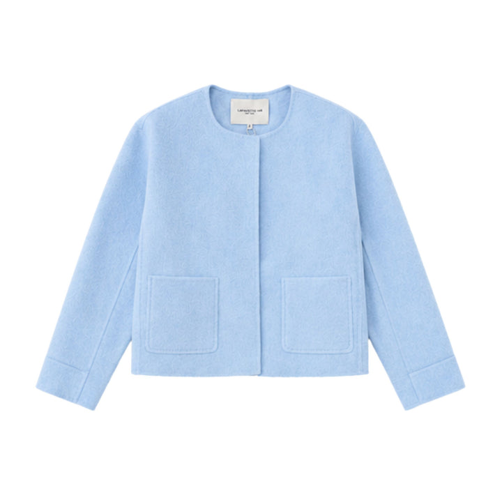 Wool/Cashmere Patch Pocket Short Jacket