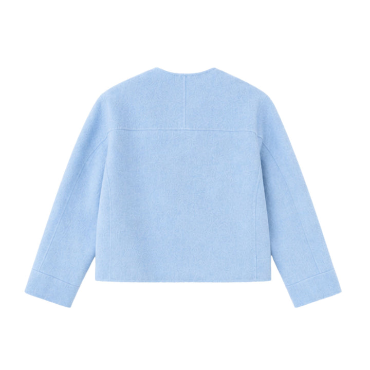 Wool/Cashmere Patch Pocket Short Jacket