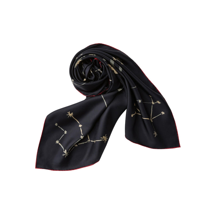 90x90 Silk Twill Conversational Scarf - Ink Multi - O/S